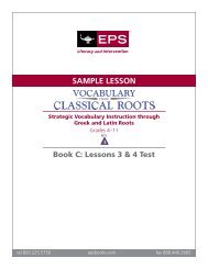 CLASSICAL ROOTS Book C Test