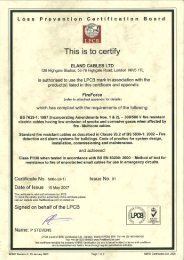 LPCB certificate - Eland Cables