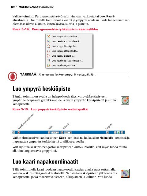 Mastercam X4 kÃ¤yttÃ¶opas - Mastercam.fi