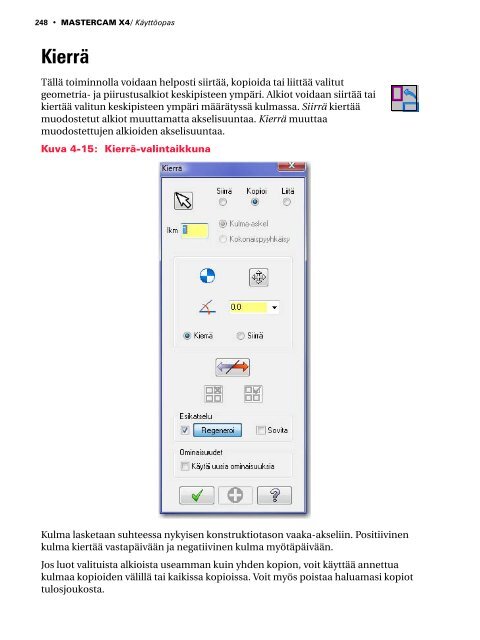Mastercam X4 kÃ¤yttÃ¶opas - Mastercam.fi