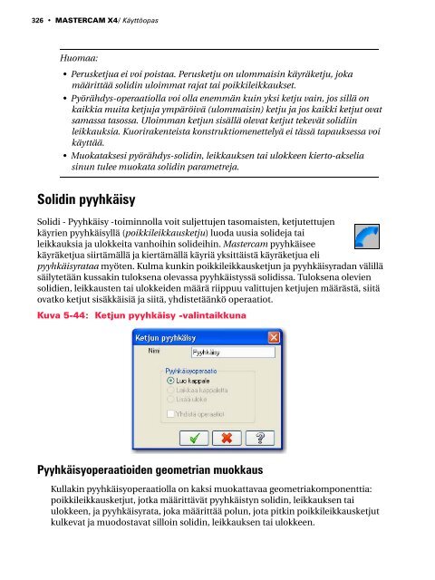 Mastercam X4 kÃ¤yttÃ¶opas - Mastercam.fi