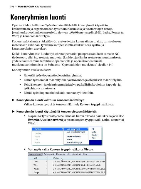 Mastercam X4 kÃ¤yttÃ¶opas - Mastercam.fi