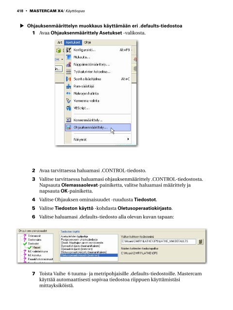 Mastercam X4 kÃ¤yttÃ¶opas - Mastercam.fi