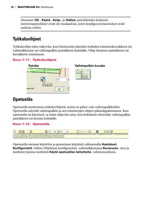 Mastercam X4 kÃ¤yttÃ¶opas - Mastercam.fi