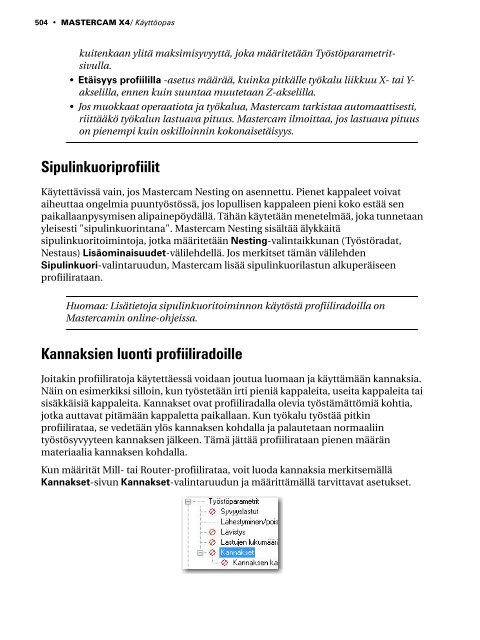 Mastercam X4 kÃ¤yttÃ¶opas - Mastercam.fi