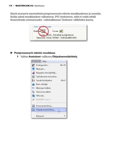 Mastercam X4 kÃ¤yttÃ¶opas - Mastercam.fi