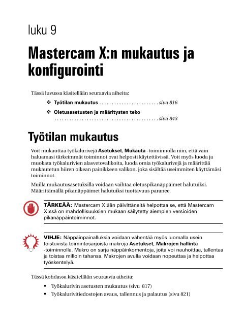 Mastercam X4 kÃ¤yttÃ¶opas - Mastercam.fi