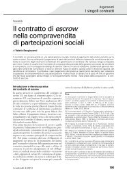 Il contratto di escrow nella compravendita di ... - ResearchGate