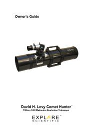 Owner's Guide David H. Levy Comet Hunter - Explore Scientific