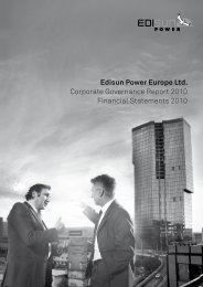 Edisun Power Europe Ltd. Corporate Governance Report 2010 ...