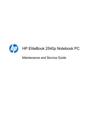 HP Elitebook 2540p Notebook PC - Etilize