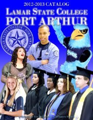 Download Full Catalog - Lamar State College - Port Arthur
