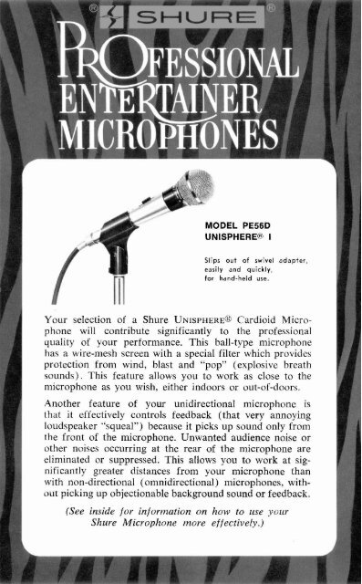 Shure PE56D User Guide