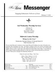 Midweek Lenten Worship - Fox Point Lutheran Church