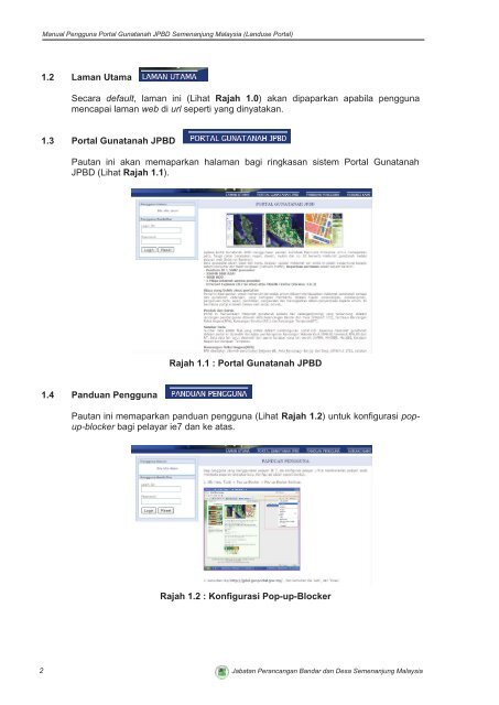 Manual Pengguna Portal Gunatanah JPBD Semenanjung Malaysia