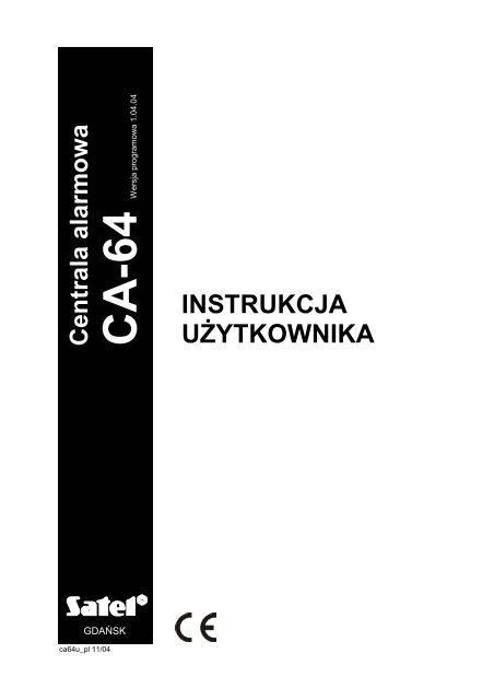 CA-64 instrukcja uÅ¼ytkownika - Satel