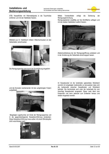 und Bedienungsanleitung LC2 T - Arca Heizsysteme ek