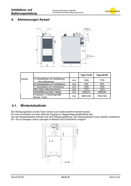 und Bedienungsanleitung LC2 T - Arca Heizsysteme ek