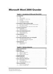 Microsoft Word 2000 Grunder - Docendo
