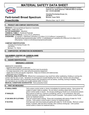 MSDS Broad Spectrum Insecticide (45 KB) - Fertilome