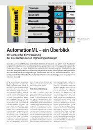 AutomationML – ein Überblick