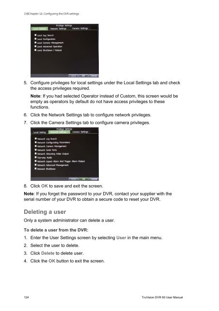 TruVision DVR 60 User Manual - Interlogix