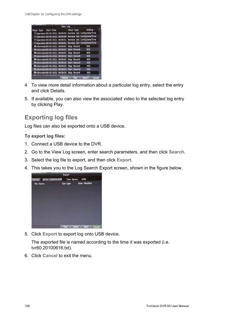 TruVision DVR 60 User Manual - Interlogix