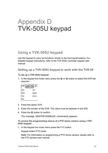 TruVision DVR 60 User Manual - Interlogix