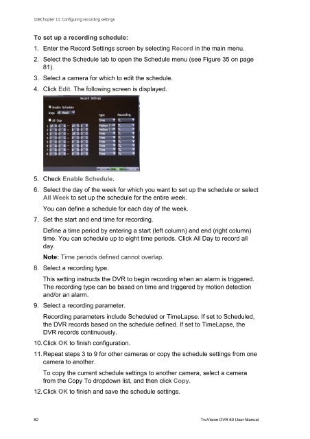 TruVision DVR 60 User Manual - Interlogix