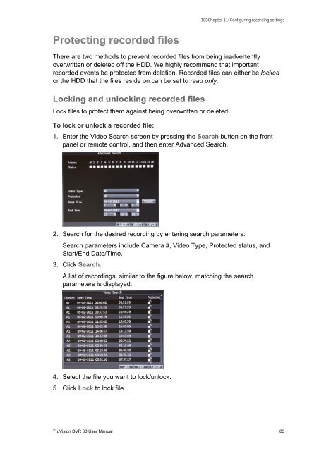 TruVision DVR 60 User Manual - Interlogix