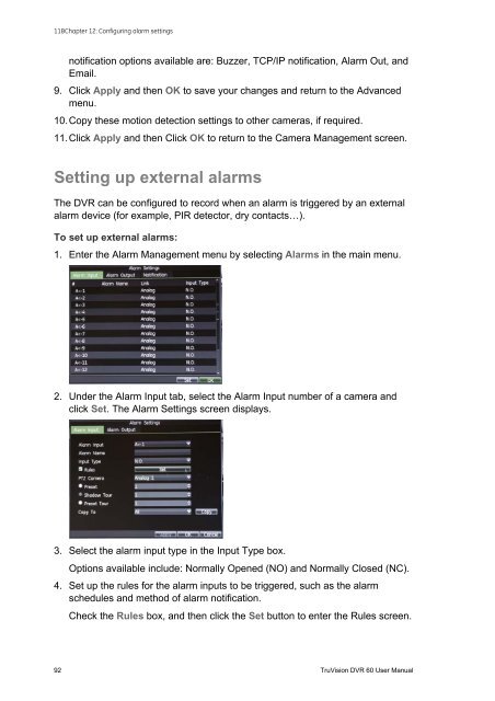 TruVision DVR 60 User Manual - Interlogix