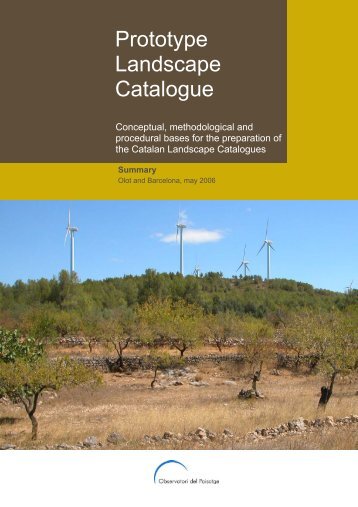 Prototype Landscape Catalogue - Observatori del Paisatge