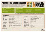 Palm Oil Free Shopping Guide - Auckland Zoo