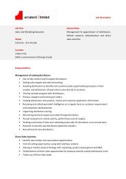 Job Description Job Title Sales and Marketing Executive Status Full ...