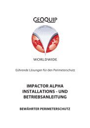 impactor alpha installations - und betriebsanleitung - Geoquip