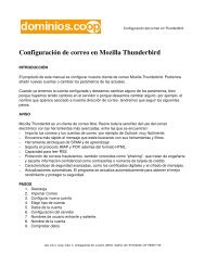 Configuración de correo en Mozilla Thunderbird