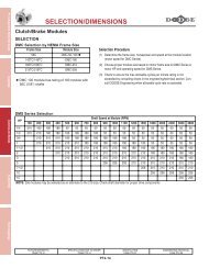 SELECTION/DIMENSIONS - Dodge-pt.com