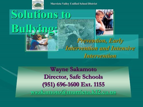 Bullying Prevention Classroom Strategies - Santa Cruz County ...