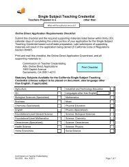 Single Subject Teaching Credential (Out-of-State Program)