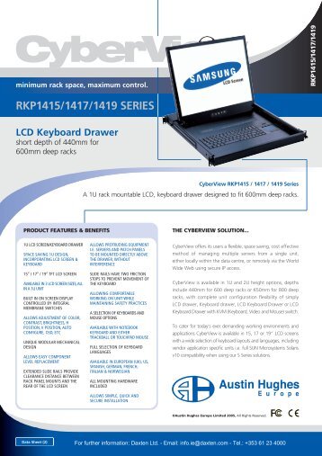 RKP1415/1417/1419 SERIES LCD Keyboard Drawer - Daxten