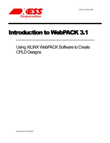 Introduction to WebPACK 3.1 - Xess
