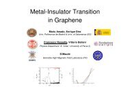 Metal-Insulator Transition in Graphene - GraphITA