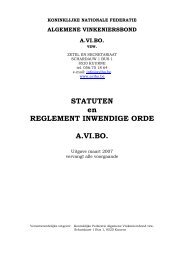 STATUTEN en REGLEMENT INWENDIGE ORDE A.VI.BO.