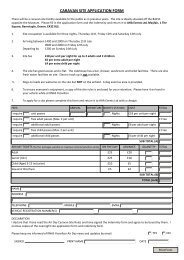 CARAVAN SITE APPLICATION FORM