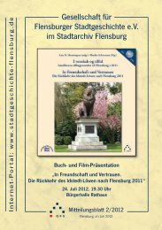 Mitteilungsblatt 2/2012 - Gesellschaft für Flensburger Stadtgeschichte