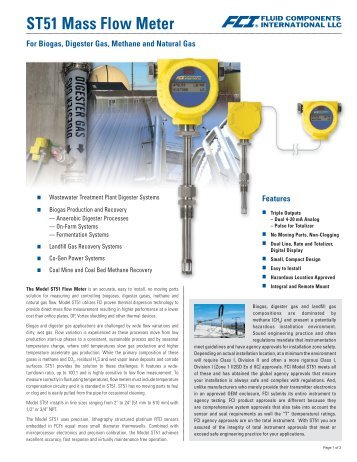 FCI - ST51 Mass Flow Meter