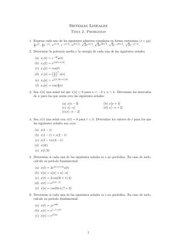 Hoja de problemas del Tema 2.