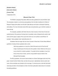 MLA paper template