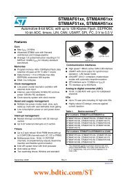 STM8AF61xx, STM8AH61xx STM8AF51xx, STM8AH51xx