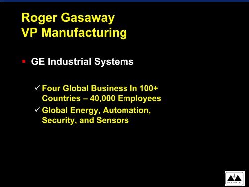 Roger Gasaway - PIMA